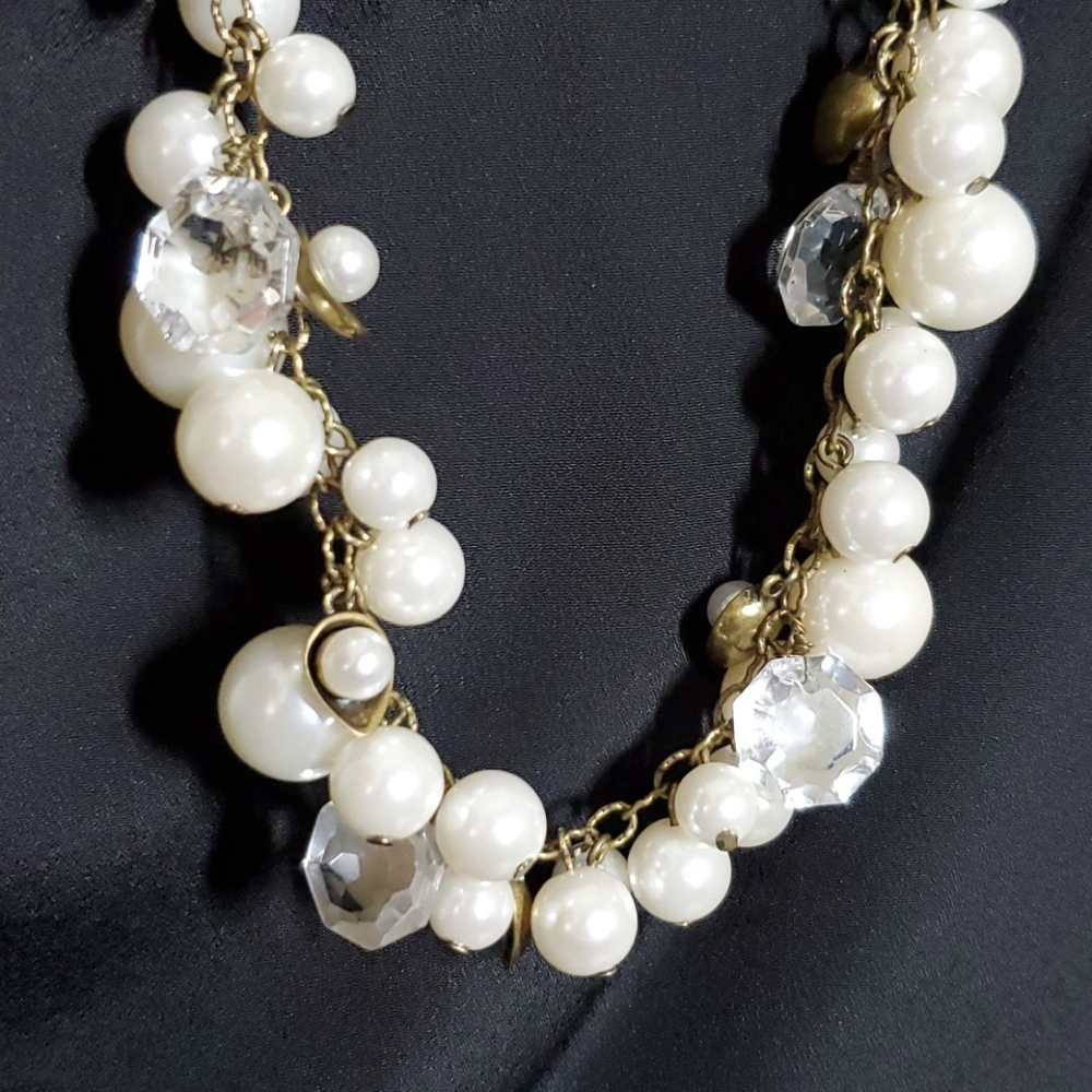 Chloe +Isabel Pearl & Crystal Drop Necklace - Picture 4 of 6
